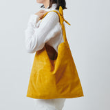 Washable Leather Tie Bag