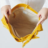 Washable Leather Tie Bag