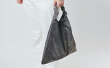 Washable Leather Tie Bag