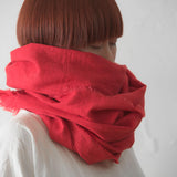 Brushed Fabric 100% Linen Shawl - Red