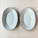 Oval Plate with Clay Stamp