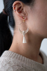 Bird earrings | Ecru | Short