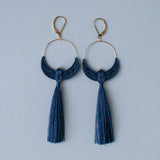 Bird earrings | Indigo | Long