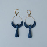 Bird earrings | Indigo | Short