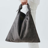 Washable Leather Tie Bag
