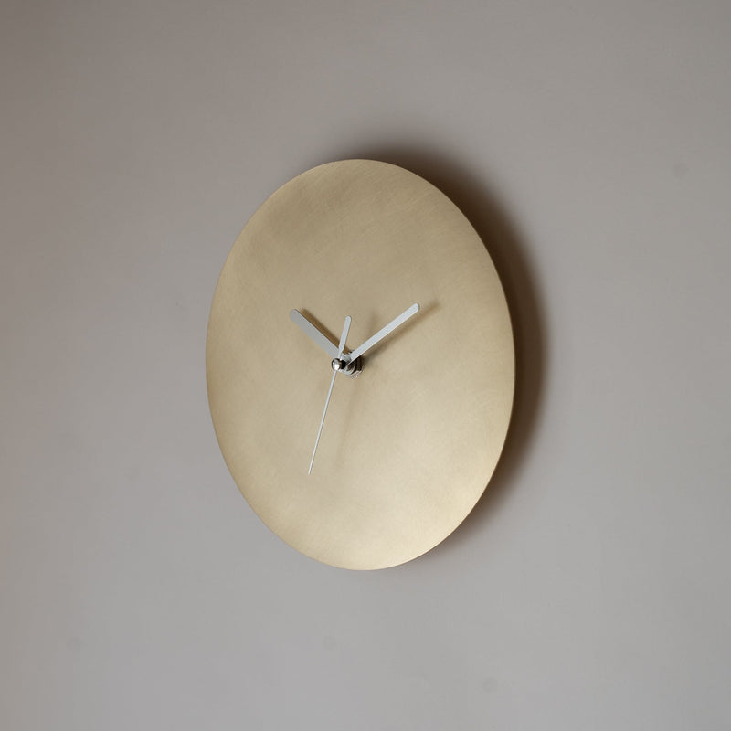 Minimal wall Clock / brass