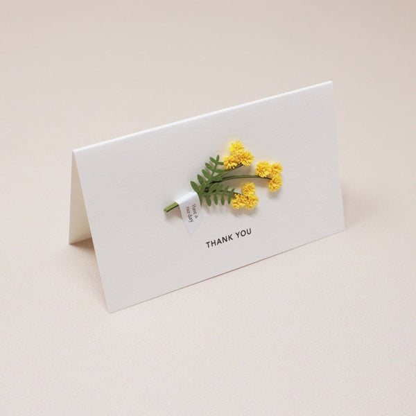 Message Card - Thank You (Mimosa Flower)