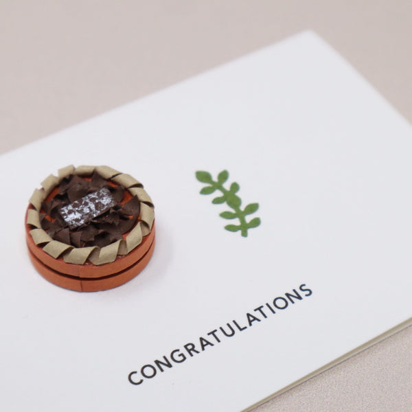 Message Card - Congratulations (Choco Cake)