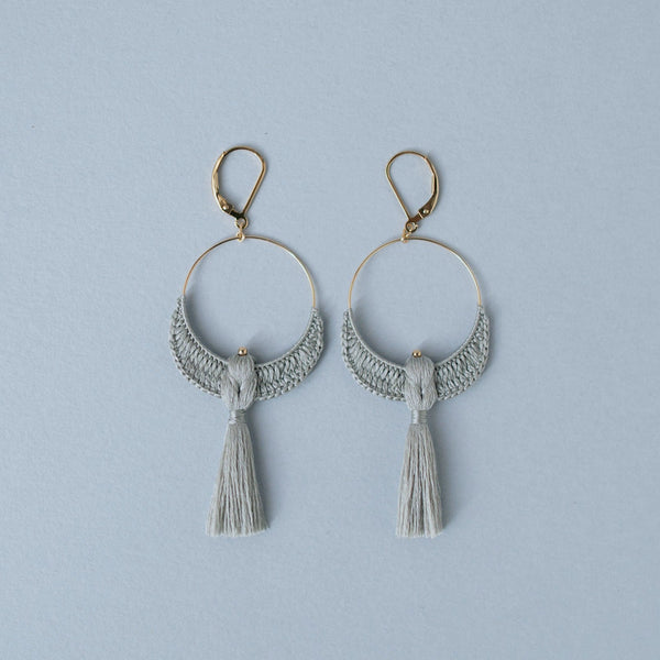 Bird earrings | Silver Grey | Short